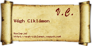 Végh Ciklámen névjegykártya