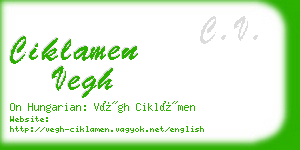 ciklamen vegh business card
